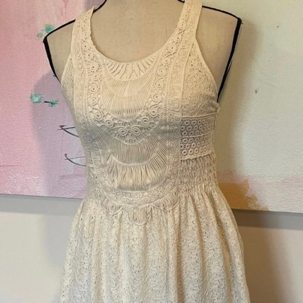 Summer Must! Zara Trafaluc Collection Crème Crochet Dress Unique -Out of Stock - Picture 1 of 4